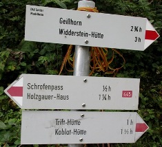 schild trifthütte